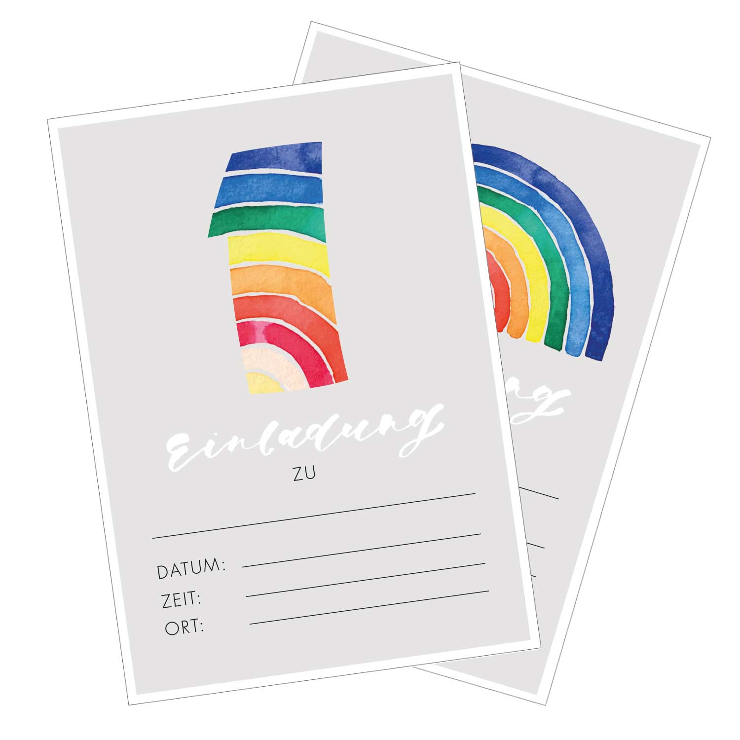 Regenbogen Einladung Printable Frau Holle Studio