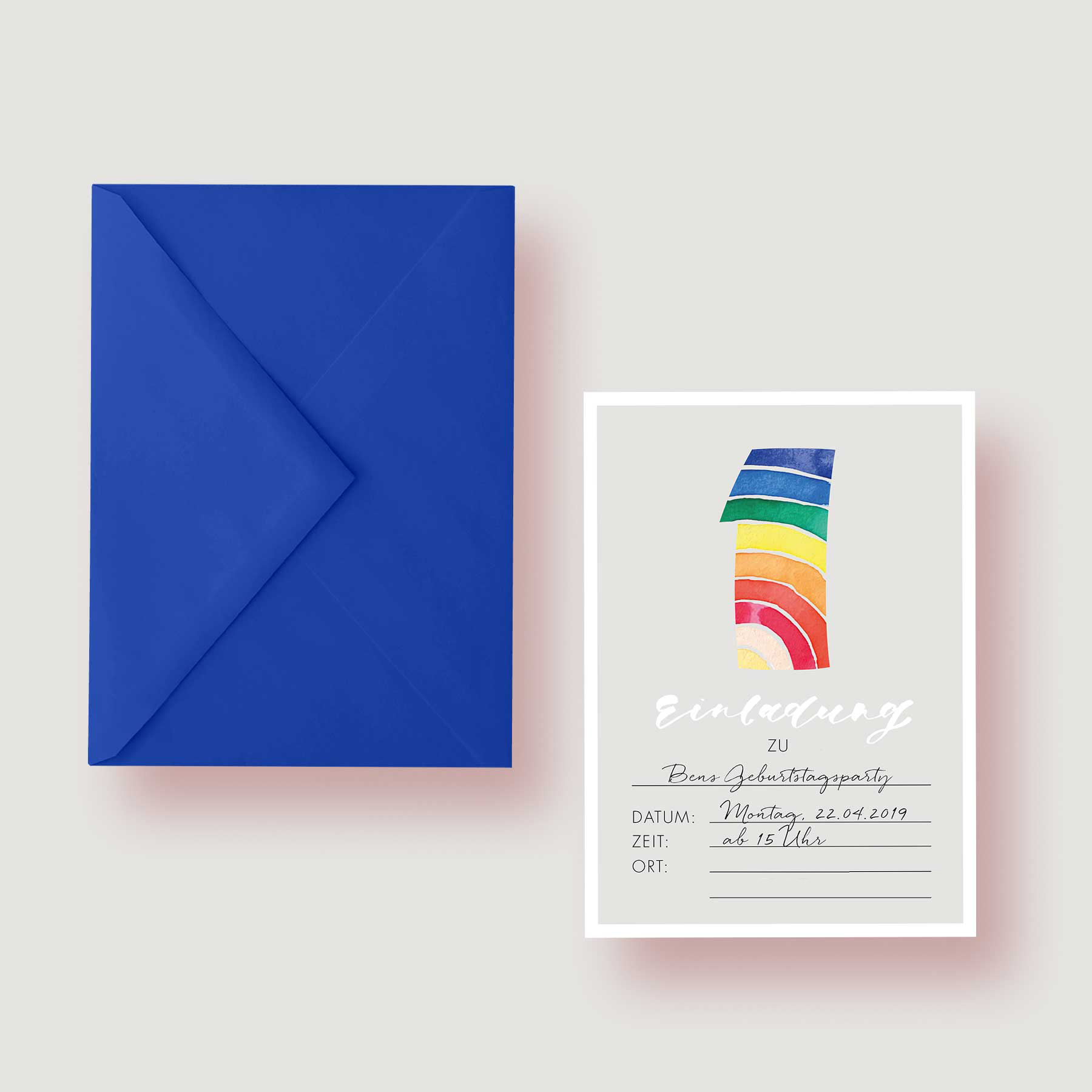 Regenbogen Einladung Printable Frau Holle Studio