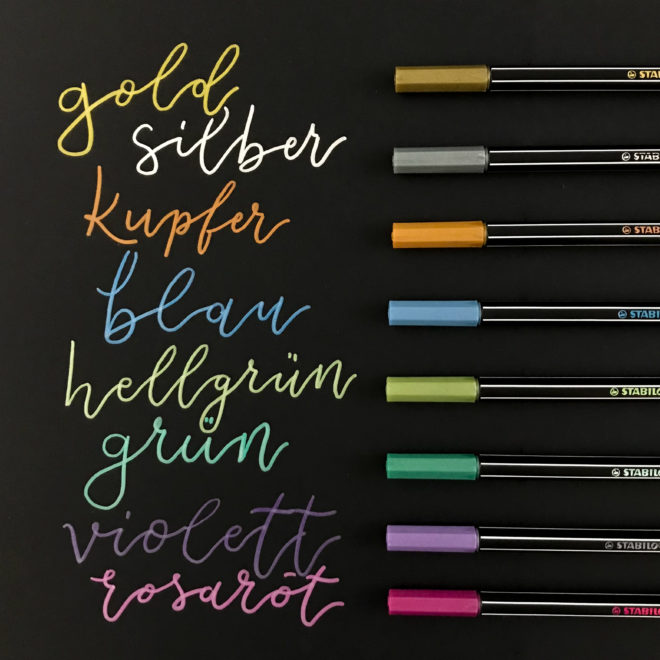 STABILO 6er Set metallic Farbe Filzstifte Pen68 M 1,4mm