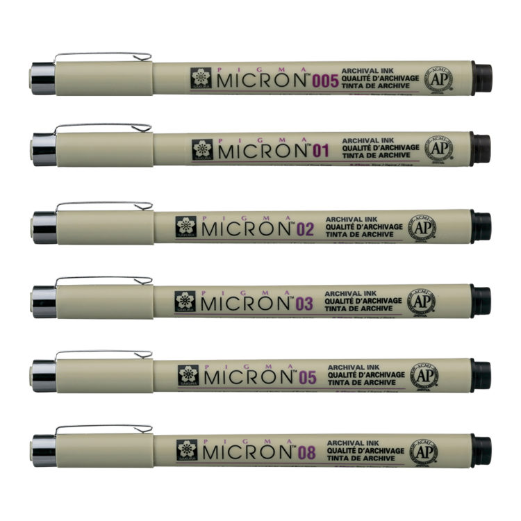 SAKURA® PIGMA MICRON™ Fineliner-Sets, schwarz