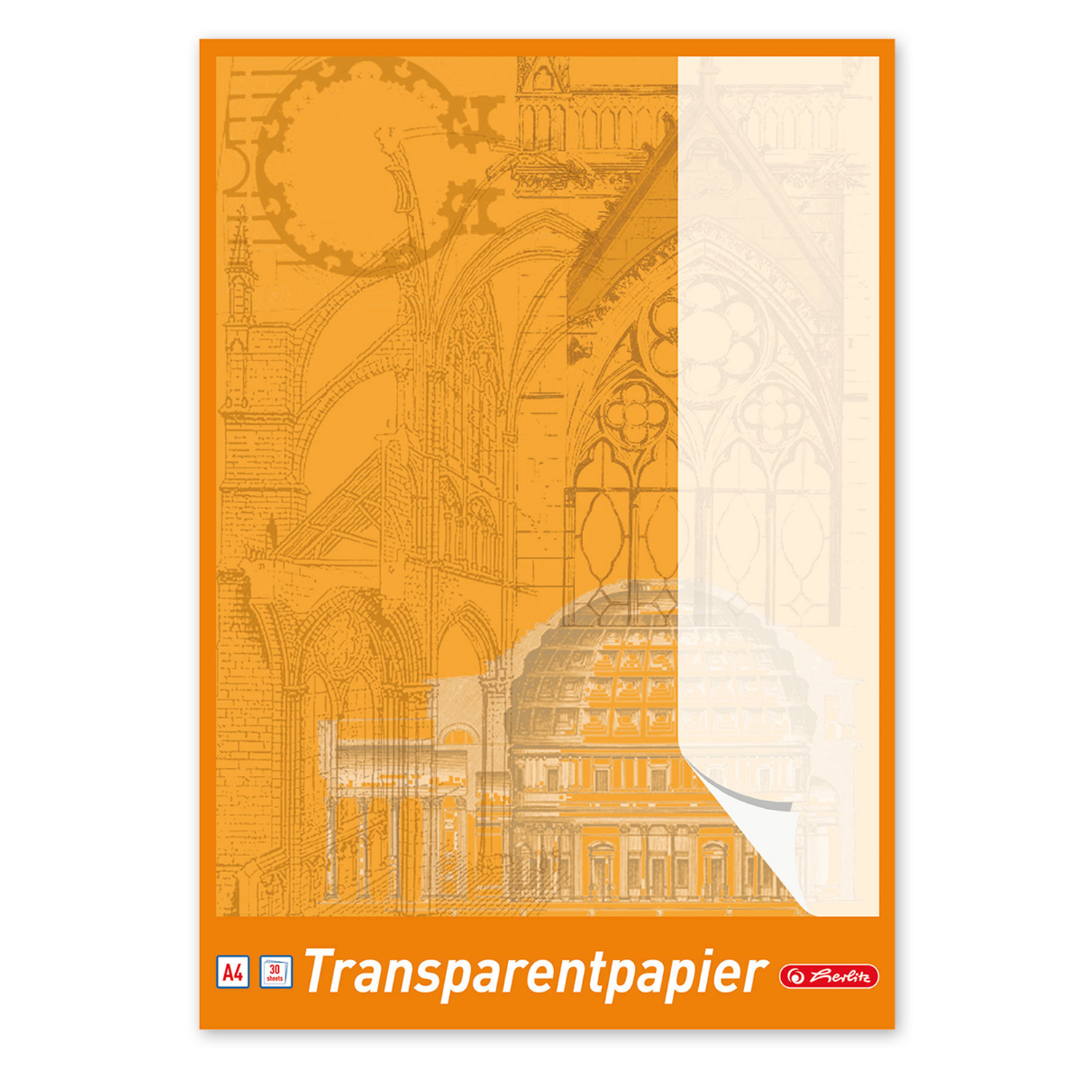 Herlitz 100 Blatt Herlitz Transparentpapier Bastelpapier A4 200x300mm sortierte Farben 