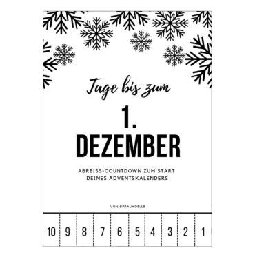 Adventskalender Countdown Printable [Digital]