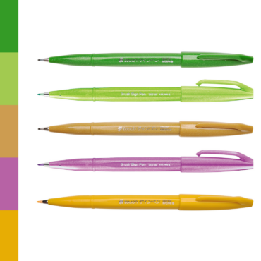 Pentel Brush Sign Pen Farbset – Bloom