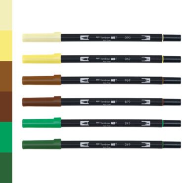 Tombow ABT Dual Brush Pen Farbset – Ananas