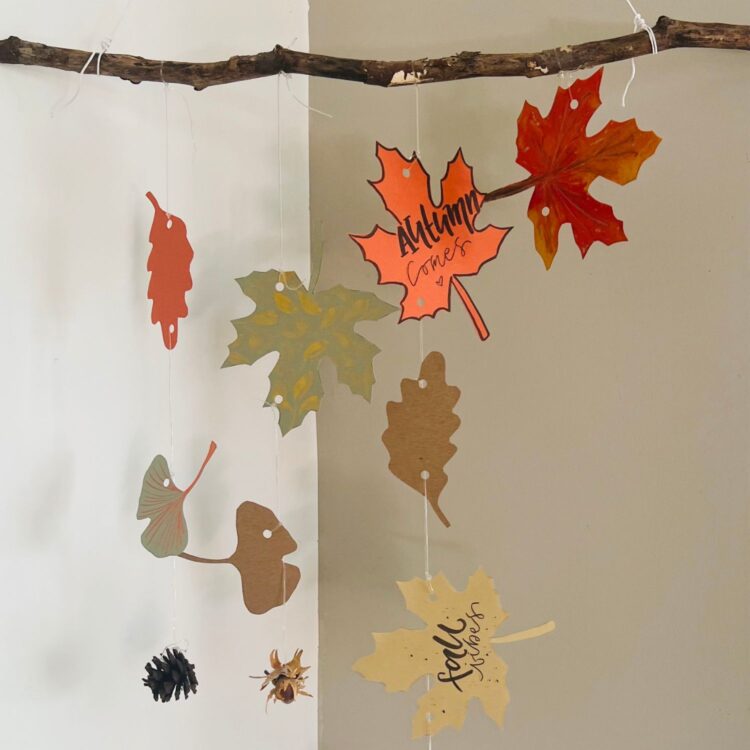 Blogbeitrag Herbstblätter DIY Anwendungsbeispiel @handspuren