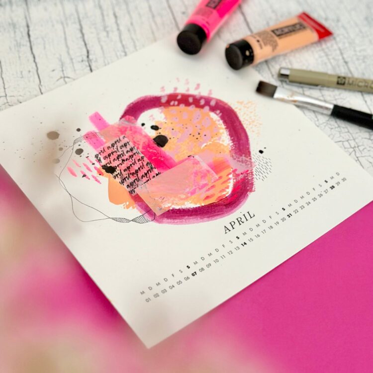 DIY Kalender 2024, 12 Einzelseiten