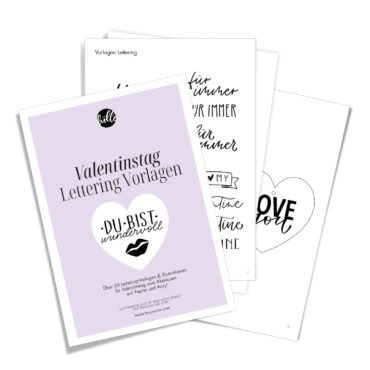 50x Valentinstag Lettering Vorlagen [Digital]