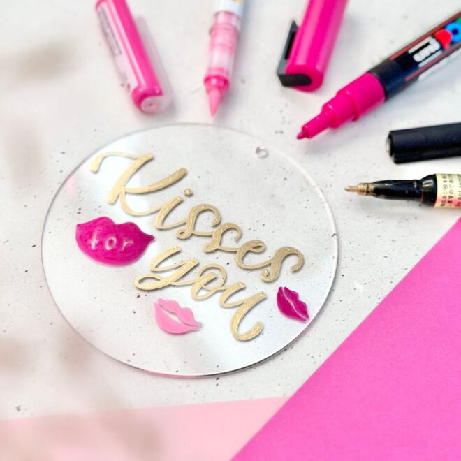 Valentinstag Lettering Vorlagen – Acrylanhänger