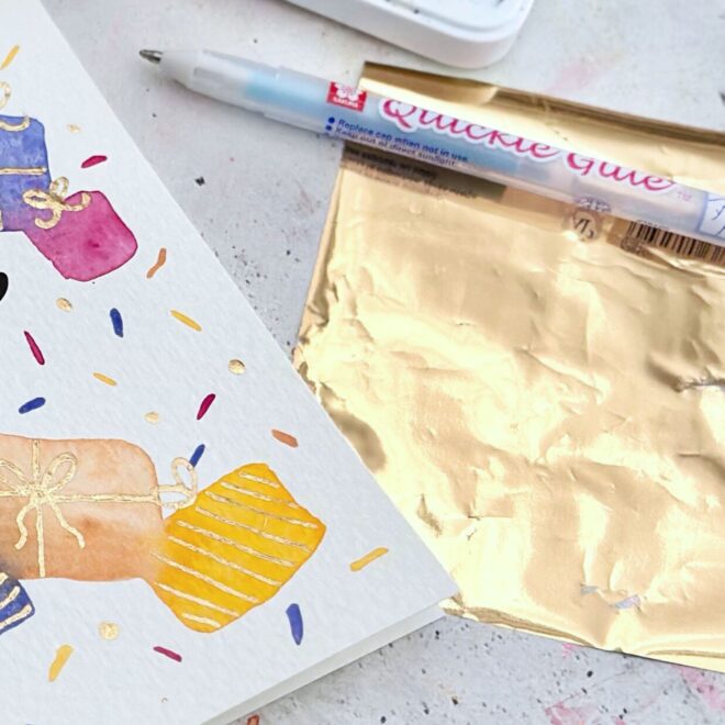 DIY Kartenwelt / Geburtstag mit Watercolor Materialien – Bild 4