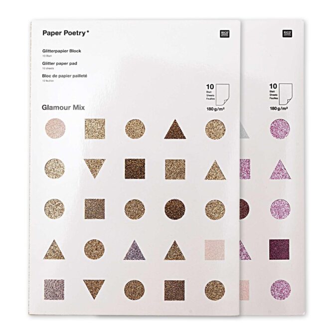 Glitterpapierblock (2 Farben)