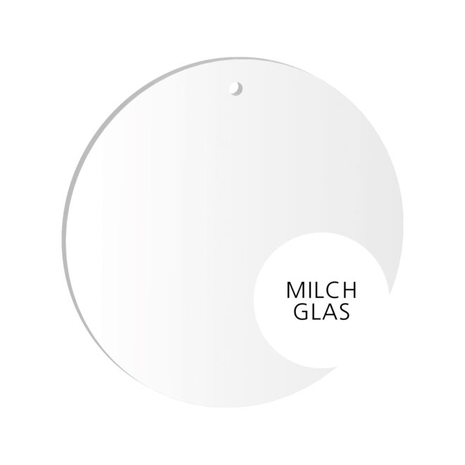 Milchglas Acrylanhänger Rund
