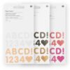 Stickerblock Buchstaben (3 Farben)