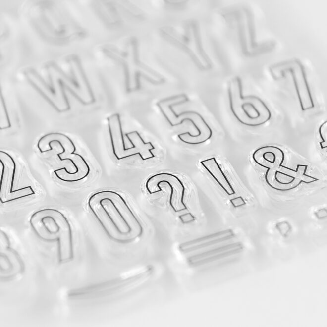 Stempelset A6 Alphabet Outline – Bild 3
