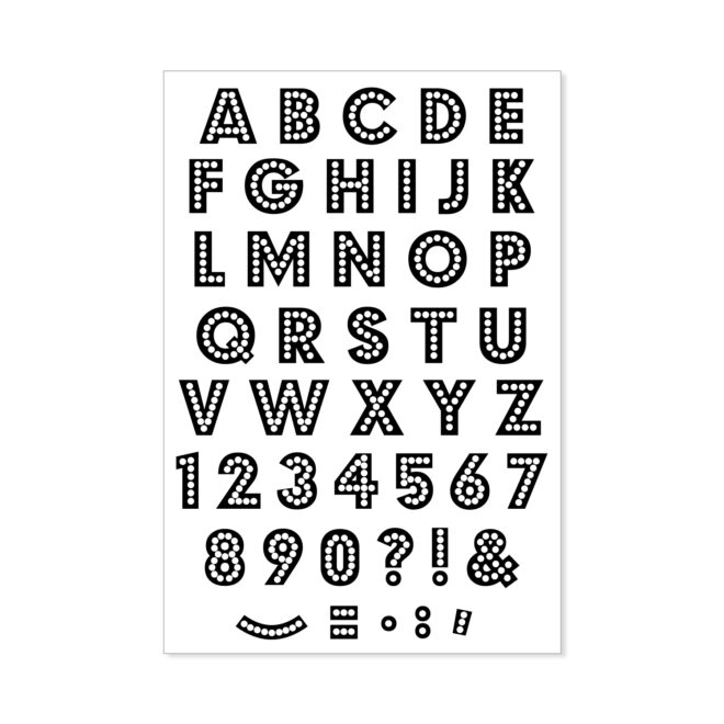 Stempelset A6 Alphabet Retro