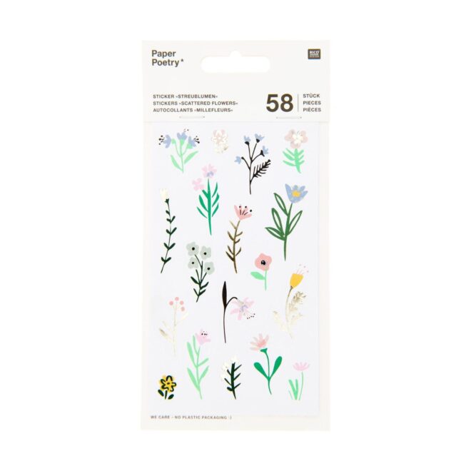 Sticker Blumen Pastell