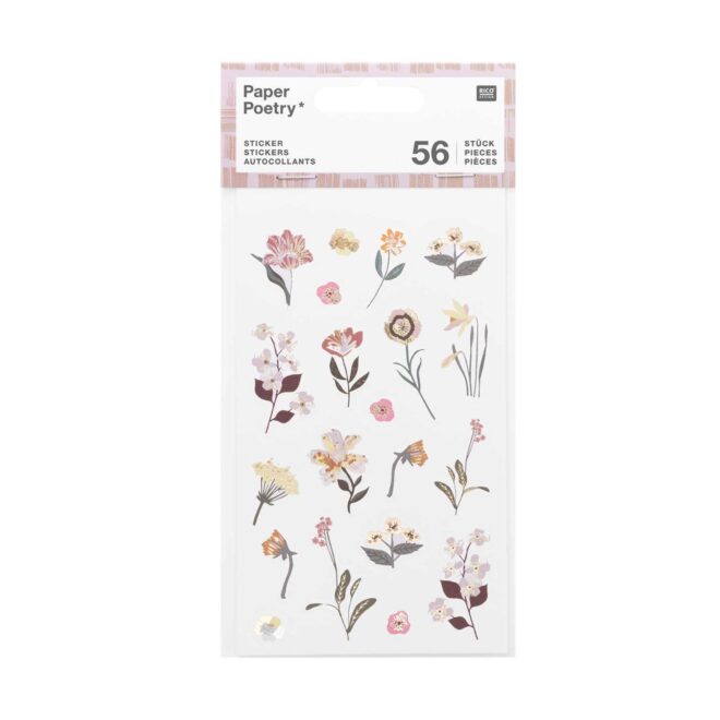 Sticker Blumen Violett