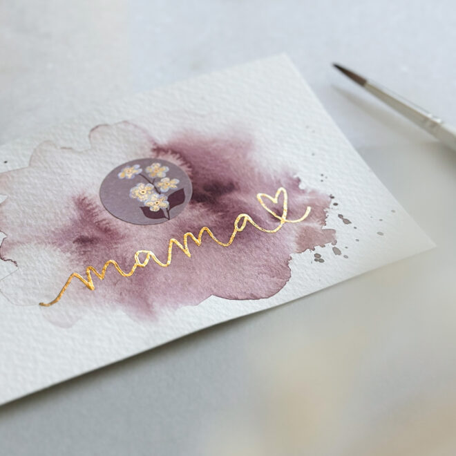 Sticker Blumen Violett – Bild 4