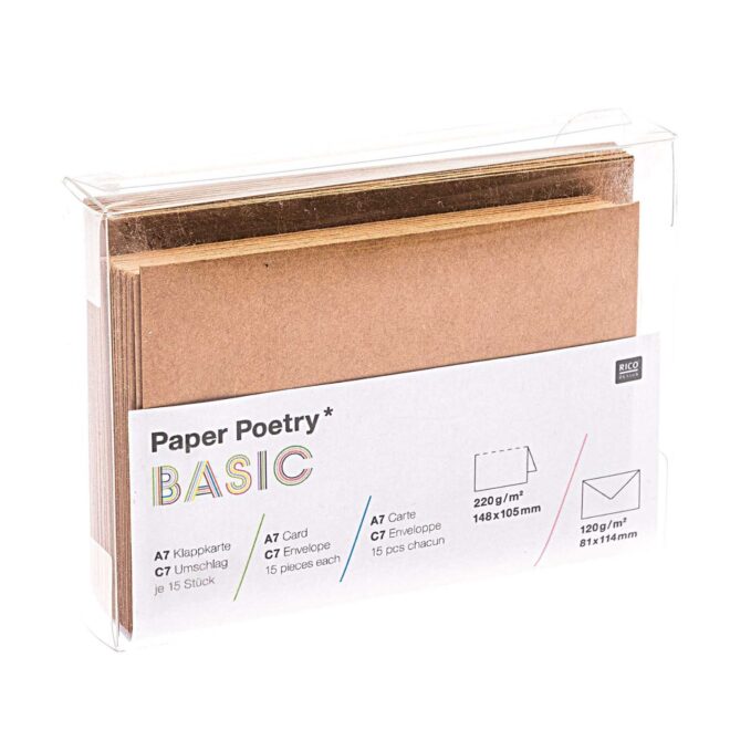 Kartenset Kraftpapier C7/A7