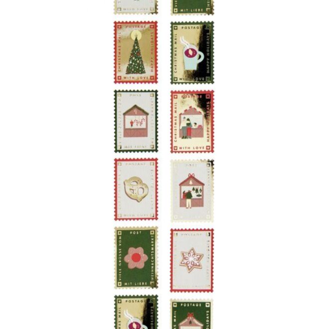 Mini-Sticker Weihnachtsmarkt Briefmarken – Bild 2