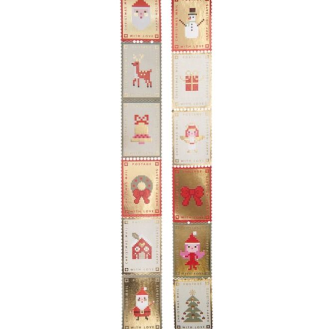 Mini-Sticker Weihnachtspost Briefmarken – Bild 2