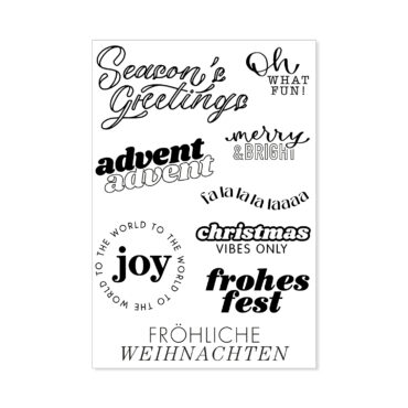 Stempelset A6 Weihnachtswünsche XL