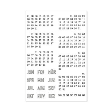 Stempelset A6 DIY Kalender kurz