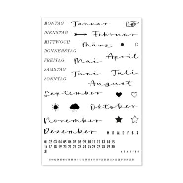 Stempelset A6 DIY Kalender lang