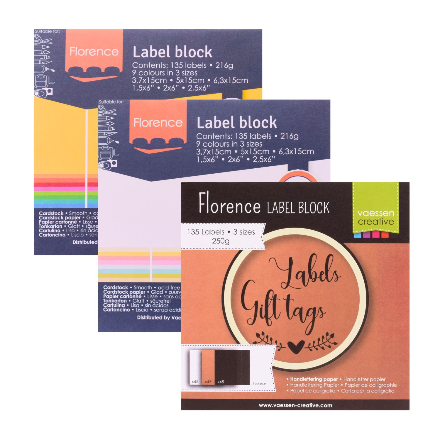 Etikettenblock (3 Varianten)