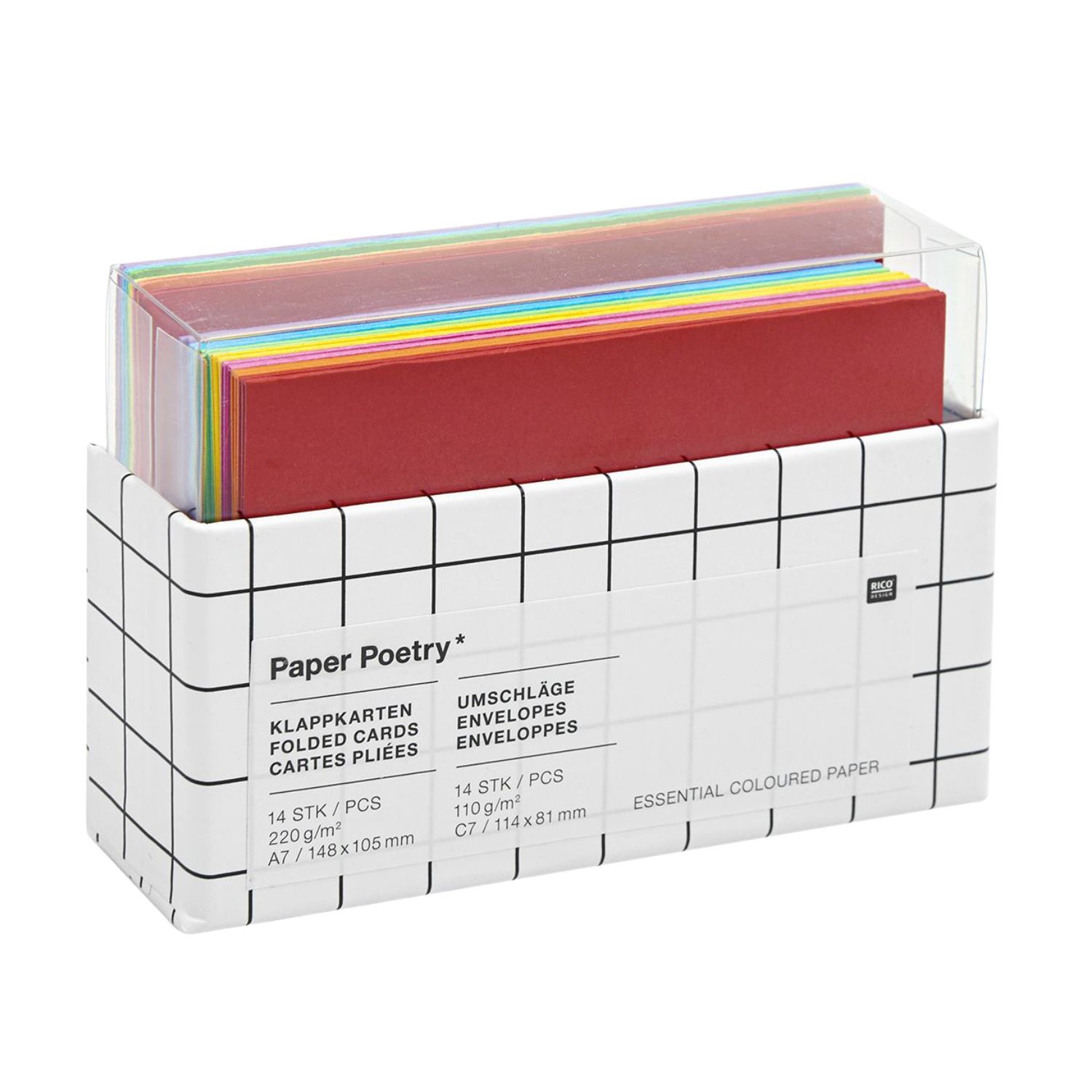 Kartenset Regenbogen C7/A7