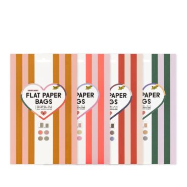 Papiertüten Streifen (4 Farben)