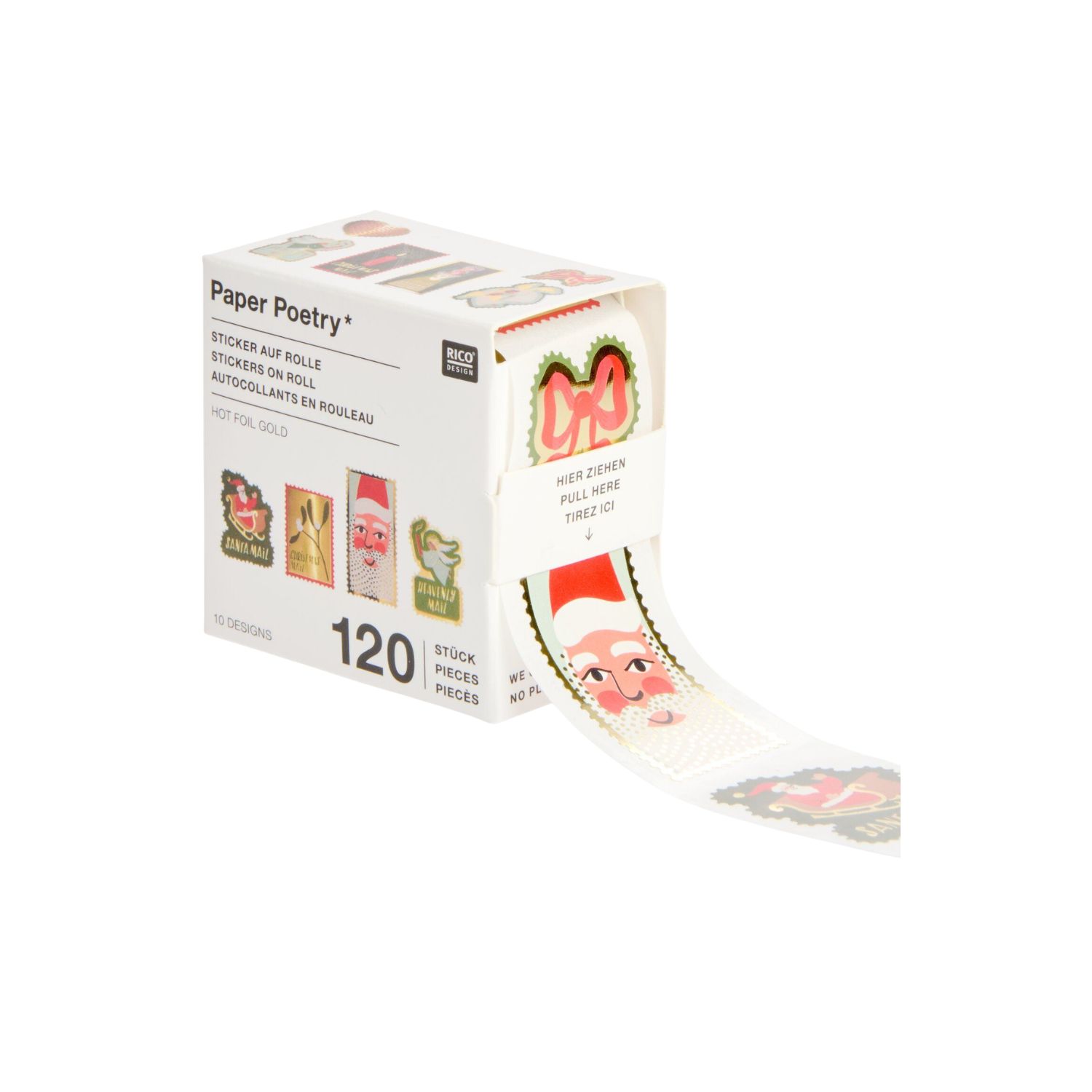 Mini-Sticker Advent Briefmarken